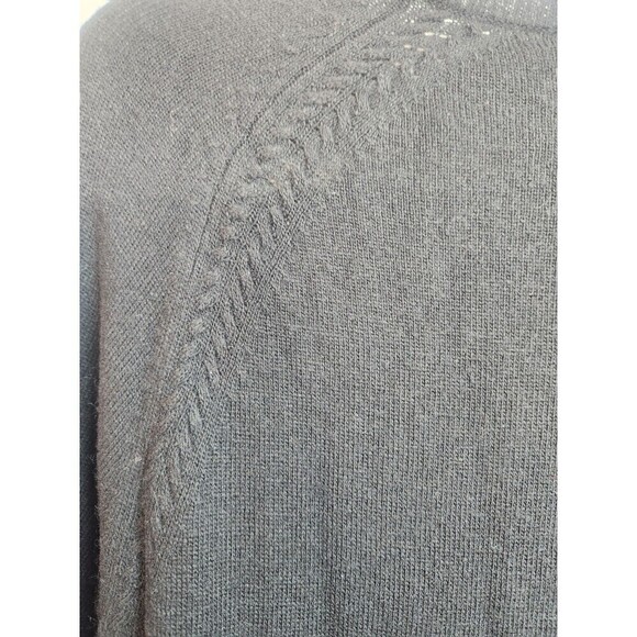 Sundance Black Half Button Peplum Cardigan Sz S NWT Viscose Lambswool Cashmere - Picture 7 of 12